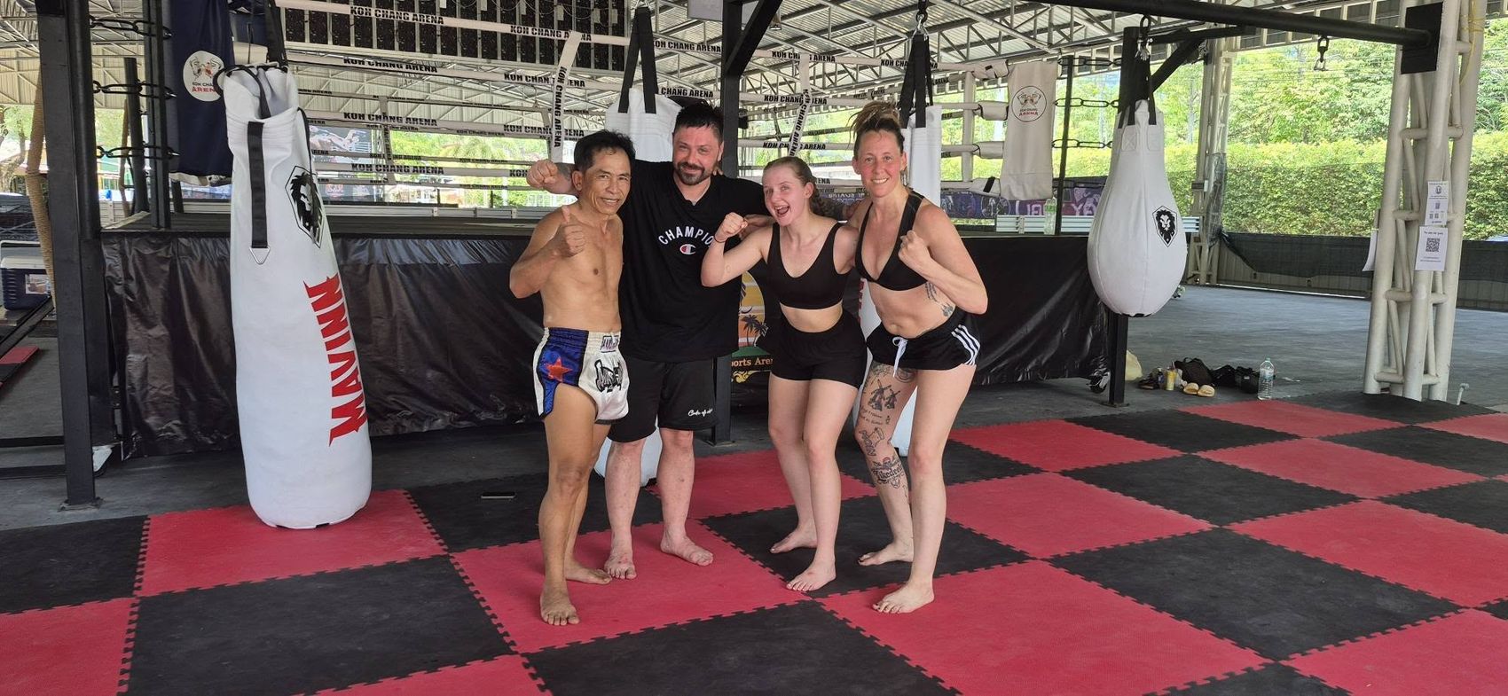 Muay Thai training session at Koh Chang Sports Arena
