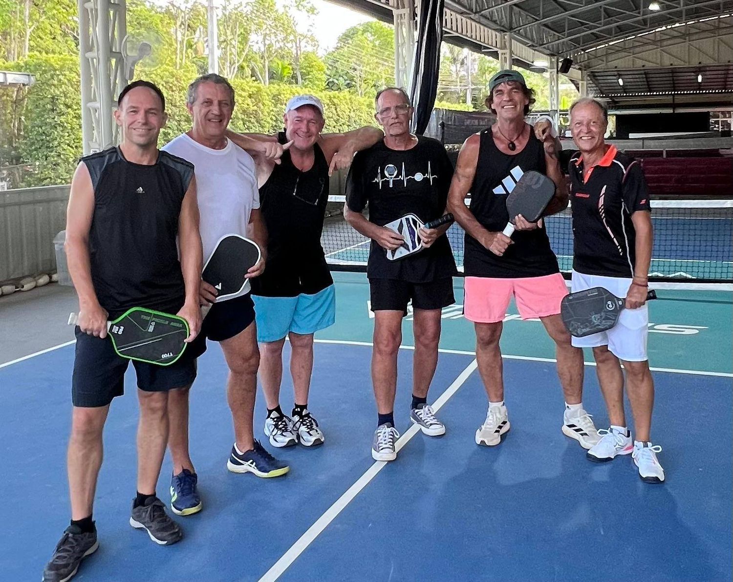Pickleball players at Koh Chang Sports Arena